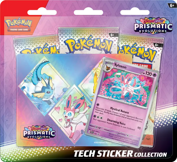 Pokemon Trading Card Game Prismatic Evolutions Tech Sticker Collection